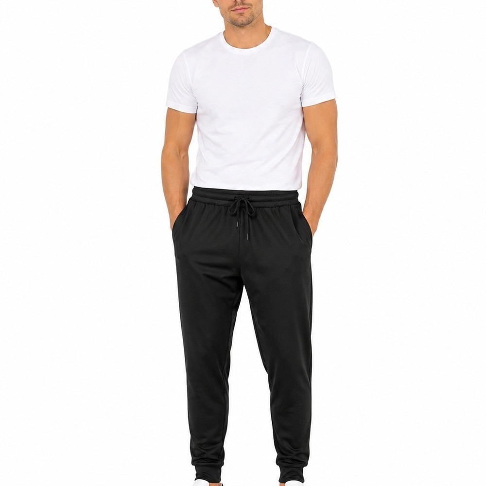 Sport-Tek Joggers Mens XL Black Sport-Wick Fleece Tapered Training Pants‎ ST233